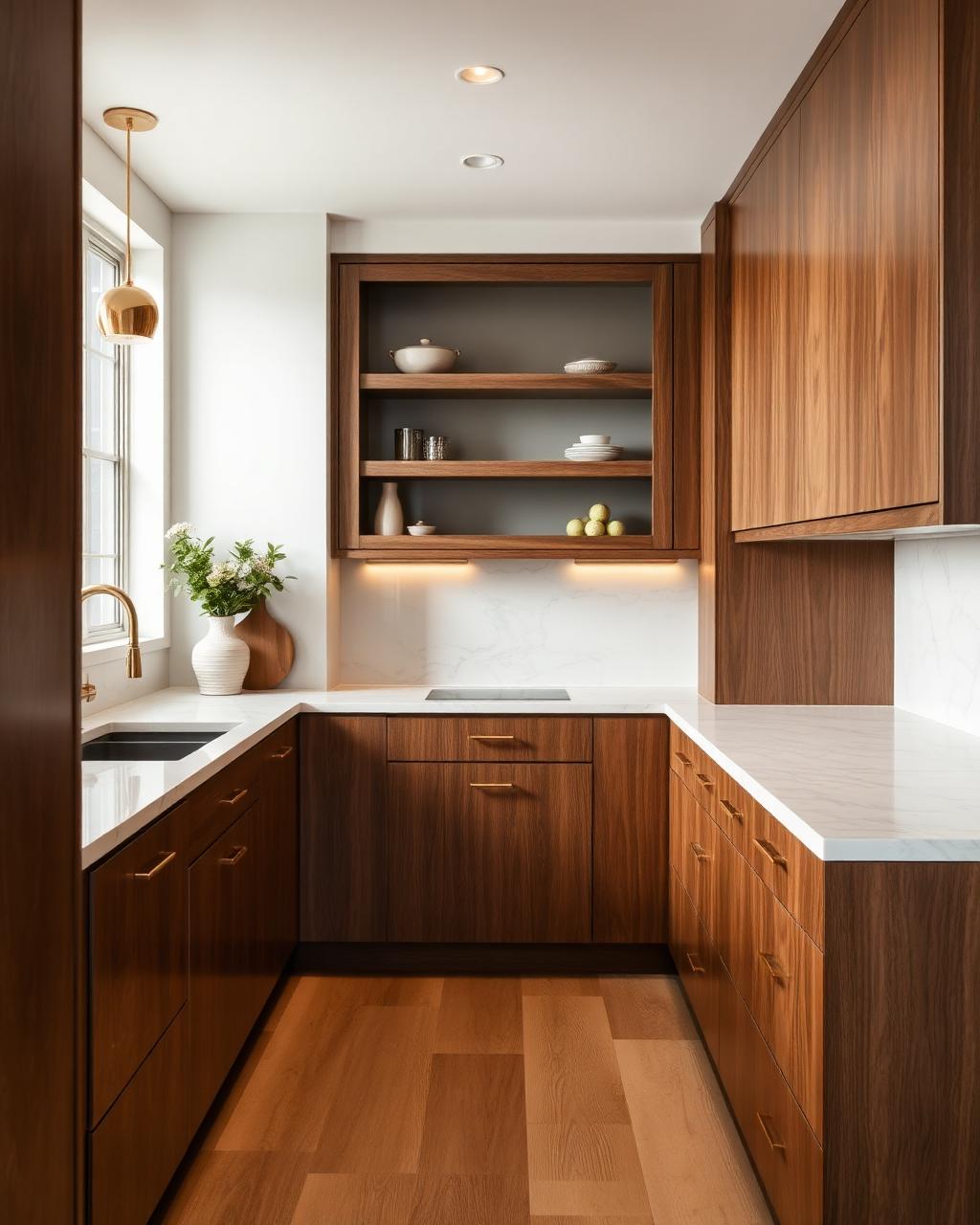 Stone-Top Peninsula Kitchen